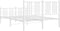 vidaXL - Bedframe - met - hoofd- - en - voeteneinde - metaal - wit - 140x190 - cm