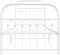 vidaXL - Bedframe - met - hoofd- - en - voeteneinde - metaal - wit - 80x200 - cm