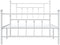vidaXL - Bedframe - met - hoofd- - en - voeteneinde - metaal - wit - 100x200 - cm