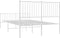 vidaXL - Bedframe - met - hoofd- - en - voeteneinde - metaal - wit - 135x190 - cm