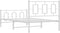 vidaXL - Bedframe - met - hoofd- - en - voeteneinde - metaal - wit - 100x190 - cm