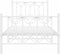 vidaXL - Bedframe - met - hoofd- - en - voeteneinde - metaal - wit - 75x190 - cm