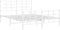 vidaXL - Bedframe - met - hoofd- - en - voeteneinde - metaal - wit - 150x200 - cm