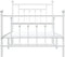 vidaXL - Bedframe - met - hoofd- - en - voeteneinde - metaal - wit - 80x200 - cm