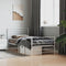 vidaXL - Bedframe - met - hoofd- - en - voeteneinde - metaal - wit - 107x203 - cm