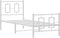 vidaXL - Bedframe - met - hoofd- - en - voeteneinde - metaal - wit - 75x190 - cm