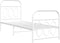vidaXL - Bedframe - met - hoofd- - en - voeteneinde - metaal - wit - 75x190 - cm