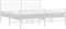 vidaXL - Bedframe - met - hoofd- - en - voeteneinde - metaal - wit - 183x213 - cm