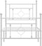 vidaXL - Bedframe - met - hoofd- - en - voeteneinde - metaal - wit - 80x200 - cm