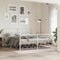 vidaXL - Bedframe - met - hoofd- - en - voeteneinde - metaal - wit - 193x203 - cm