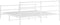 vidaXL - Bedframe - met - hoofd- - en - voeteneinde metaal - wit - 200x200 - cm