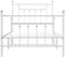 vidaXL - Bedframe - met - hoofd- - en - voeteneinde - metaal - wit - 90x200 - cm