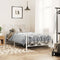 vidaXL - Bedframe - met - hoofd- - en - voeteneinde - metaal - wit - 100x190 - cm