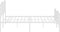 vidaXL - Bedframe - met - hoofd- - en - voeteneinde metaal - wit - 183x213 - cm