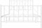 vidaXL - Bedframe - met - hoofd- - en - voeteneinde metaal - wit - 100x190 - cm