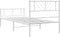 vidaXL - Bedframe - met - hoofd- - en - voeteneinde - metaal - wit - 75x190 - cm