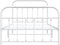 vidaXL - Bedframe - met - hoofd- - en - voeteneinde - metaal - wit - 107x203 - cm