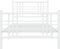vidaXL - Bedframe - met - hoofd- - en - voeteneinde - metaal - wit - 90x190 - cm