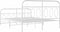 vidaXL - Bedframe - met - hoofd- - en - voeteneinde - metaal - wit - 150x200 - cm