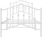 vidaXL - Bedframe - met - hoofd- - en - voeteneinde metaal - wit - 80x200 - cm