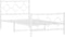 vidaXL - Bedframe - met - hoofd- - en - voeteneinde - metaal - wit - 100x190 - cm