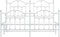 vidaXL - Bedframe - met - hoofd- - en - voeteneinde - metaal - wit - 135x190 - cm
