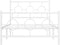 vidaXL - Bedframe - met - hoofd- - en - voeteneinde - metaal - wit - 100x200 - cm