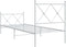vidaXL - Bedframe - met - hoofd- - en - voeteneinde - metaal - wit - 75x190 - cm