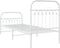 vidaXL - Bedframe - met - hoofd- - en - voeteneinde - metaal - wit - 75x190 - cm