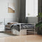 vidaXL - Bedframe - met - hoofd- - en - voeteneinde - metaal - wit - 90x190 - cm