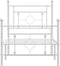 vidaXL - Bedframe - met - hoofd- - en - voeteneinde - metaal - wit - 75x190 - cm