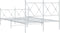 vidaXL - Bedframe - met - hoofd- - en - voeteneinde - metaal - wit - 120 - x - 190 - cm