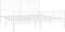 vidaXL - Bedframe - met - hoofd- - en - voeteneinde - metaal - wit - 193x203 - cm