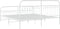 vidaXL - Bedframe - met - hoofd- - en - voeteneinde - metaal - wit - 183x203 - cm