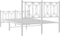 vidaXL - Bedframe - met - hoofd- - en - voeteneinde - metaal - wit - 120 - x - 190 - cm