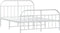 vidaXL - Bedframe - met - hoofd- - en - voeteneinde - metaal - wit - 135x190 - cm