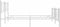 vidaXL - Bedframe - met - hoofd- - en - voeteneinde - metaal - wit - 183x213 - cm