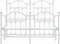 vidaXL - Bedframe - met - hoofd- - en - voeteneinde - metaal - wit - 120 - x - 190 - cm