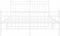 vidaXL - Bedframe - met - hoofd- - en - voeteneinde - metaal - wit - 140x190 - cm
