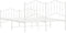 vidaXL - Bedframe - met - hoofd- - en - voeteneinde metaal - wit - 140x190 - cm
