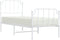 vidaXL - Bedframe - met - hoofd- - en - voeteneinde metaal - wit - 75x190 - cm