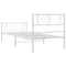 vidaXL - Bedframe - met - hoofd- - en - voeteneinde - metaal - wit - 100x200 - cm