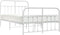 vidaXL - Bedframe - met - hoofd- - en - voeteneinde - metaal - wit - 120x200 - cm