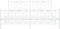 vidaXL - Bedframe - met - hoofd- - en - voeteneinde - metaal - wit - 183x213 - cm