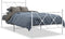 vidaXL - Bedframe - met - hoofd- - en - voeteneinde - metaal - wit - 90x200 - cm