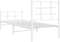 vidaXL - Bedframe - met - hoofd- - en - voeteneinde - metaal - wit - 75x190 - cm