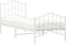 vidaXL - Bedframe - met - hoofd- - en - voeteneinde metaal - wit - 80x200 - cm