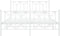 vidaXL - Bedframe - met - hoofd- - en - voeteneinde - metaal - wit - 140x200 - cm