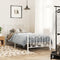 vidaXL - Bedframe - met - hoofd- - en - voeteneinde - metaal - wit - 90x190 - cm
