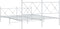 vidaXL - Bedframe - met - hoofd- - en - voeteneinde - metaal - wit - 160x200 - cm